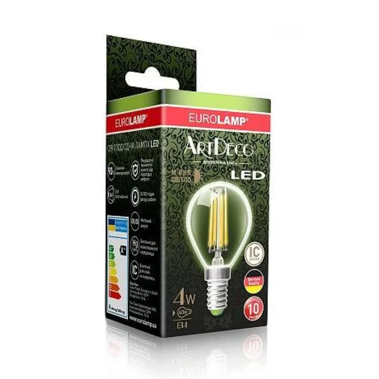 в продажу Лампочка LED Eurolamp ArtDeco 4Вт E14 2700K LED-G45-04142(deco) - фото 3