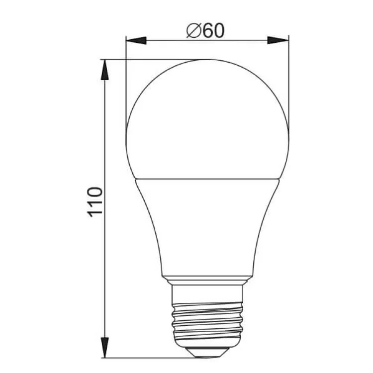 Світлодіодна лампа IEK LLA-A60-12-230-65-E27 Alfa A60 12Вт 6500К Е27 1080Лм ціна 68грн - фотографія 2
