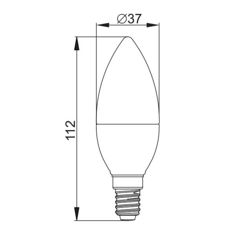 Лампа светодиодная IEK LLA-C35-6-230-30-E14 Alfa С35 6Вт 3000К Е14 540Лм цена 44грн - фотография 2