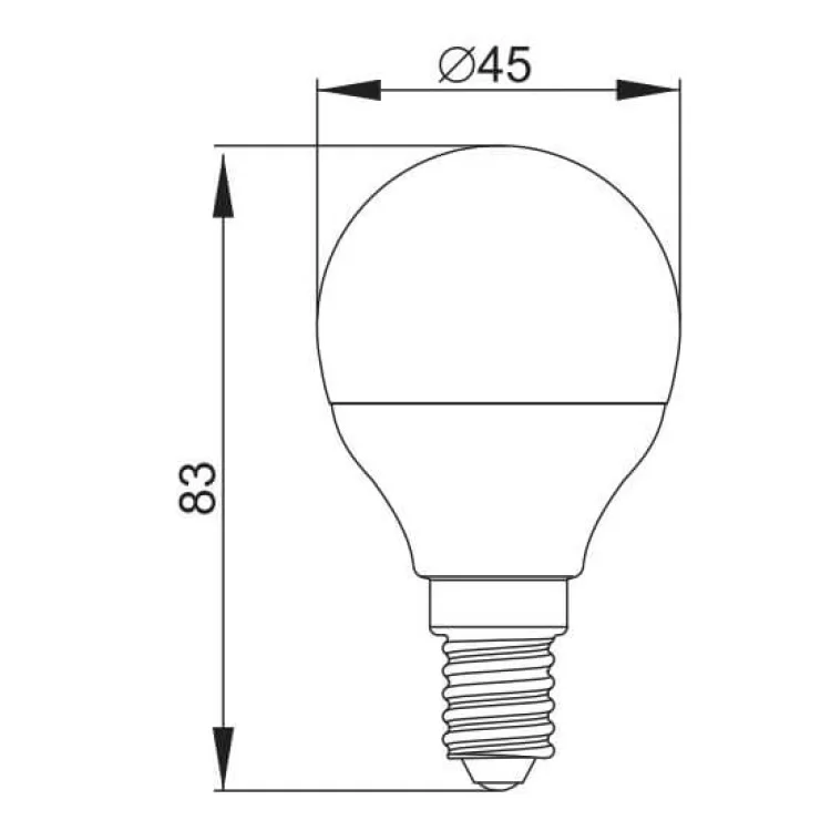 Лампа светодиодная IEK LLA-G45-6-230-30-E14 Alfa G45 6Вт 3000К Е14 540Лм цена 44грн - фотография 2