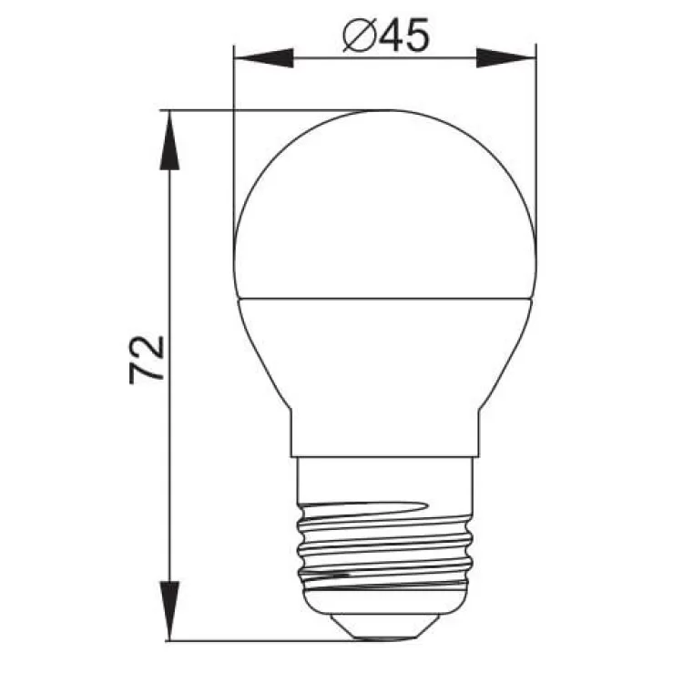Лампа светодиодная IEK LLA-G45-6-230-30-E27 Alfa G45 6Вт 3000К Е27 540Лм цена 44грн - фотография 2