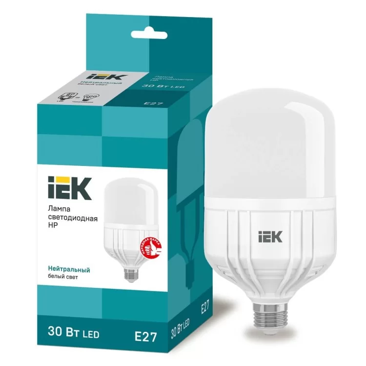Світлодіодна лампа IEK HP 30Вт 2700Лм 4000К ціна 239грн - фотографія 2