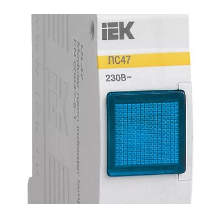 Синя сигнальна лампа IEK ЛС-47 (MLS10-230-K07) ціна 56грн - фотографія 2