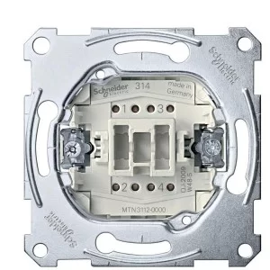 Двухполюсный механизм выключателя Schneider Electric Aquadesign MTN3112-0000