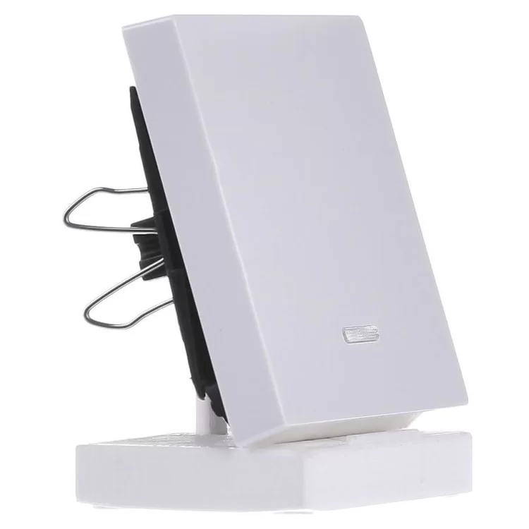 в продажу Клавіша вимикача з підсвіткою SYSTEM M полярно-біла Merten, MTN436025 - фото 3
