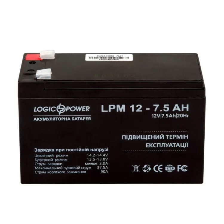 Акумулятор AGM LPM 12 - 7,5 AH ціна 622грн - фотографія 2