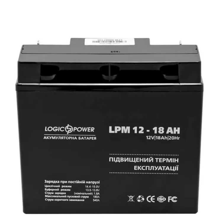 Акумулятор AGM LPM 12 - 18 AH ціна 1 500грн - фотографія 2