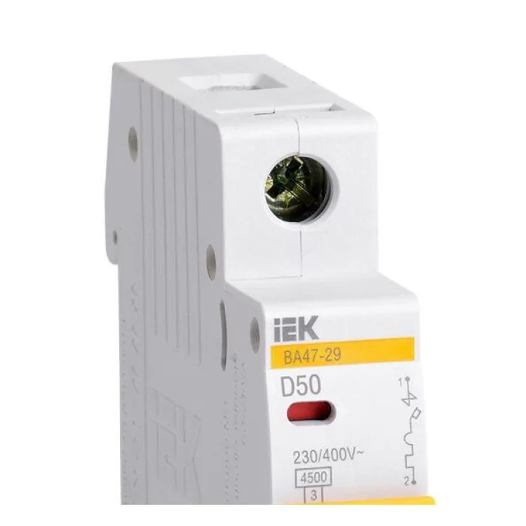 в продажу Автоматичний вимикач IEK ВА47-29 1P 50A 4,5кА «D» (MVA20-1-050-D) - фото 3