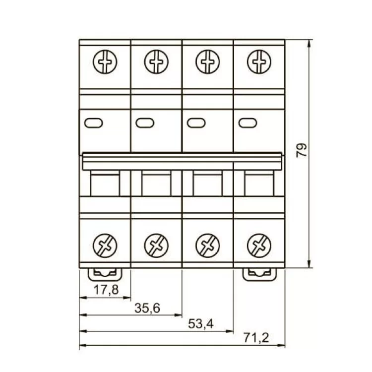 в продажу Автоматичний вимикач IEK ВА47-29 4P 4A 4,5кА «C» (MVA20-4-004-C) - фото 3