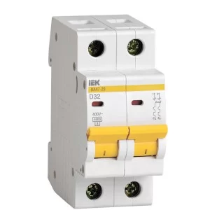 Автоматичний вимикач IEK ВА47-29 2P 32A 4,5кА «D» (MVA20-2-032-D)
