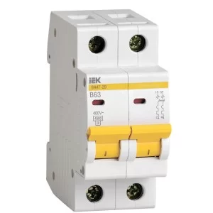 Автоматичний вимикач IEK ВА47-29 2P 63A 4,5кА «B» (MVA20-2-063-B)