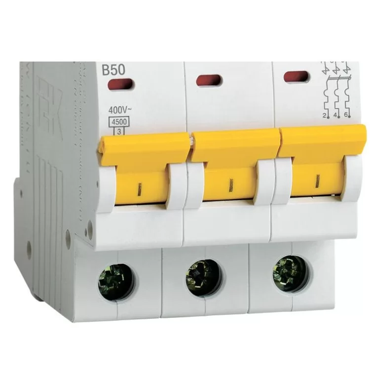 Автоматичний вимикач IEK ВА47-29 3P 50A 4,5кА «B» (MVA20-3-050-B) ціна 398грн - фотографія 2