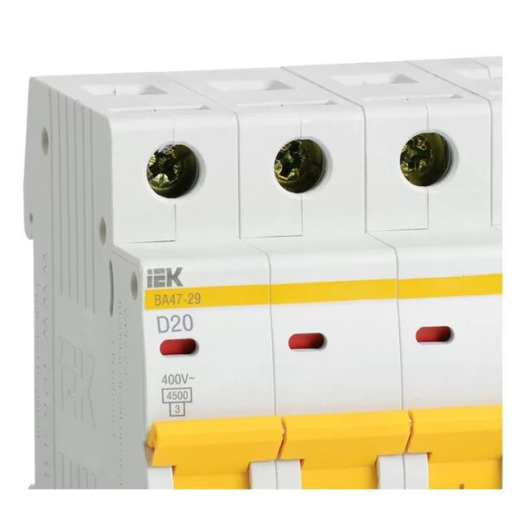 продаємо Автоматичний вимикач IEK ВА47-29 4P 20A 4,5кА «D» (MVA20-4-020-D) в Україні - фото 4