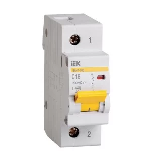 Автоматичний вимикач IEK ВА47-100 1Р 16А 10кА «C» (MVA40-1-016-C)