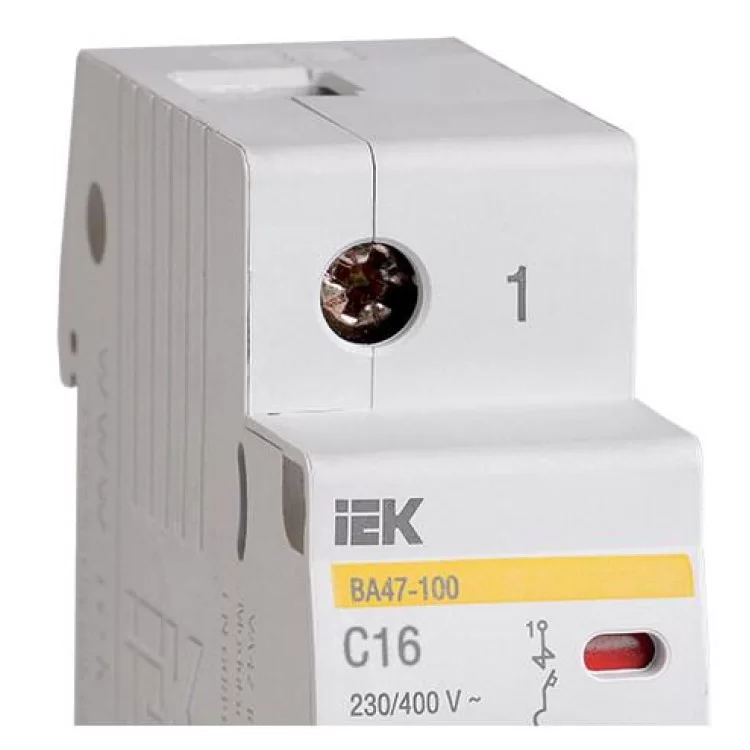 в продажу Автоматичний вимикач IEK ВА47-100 1Р 16А 10кА «C» (MVA40-1-016-C) - фото 3