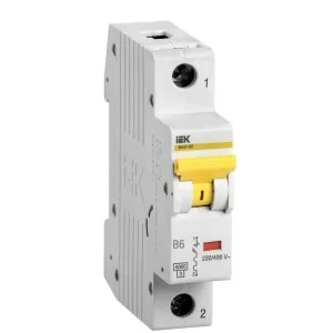 Автоматичний вимикач IEK ВА47-60 1Р 6А 6кА «B» (MVA41-1-006-B)