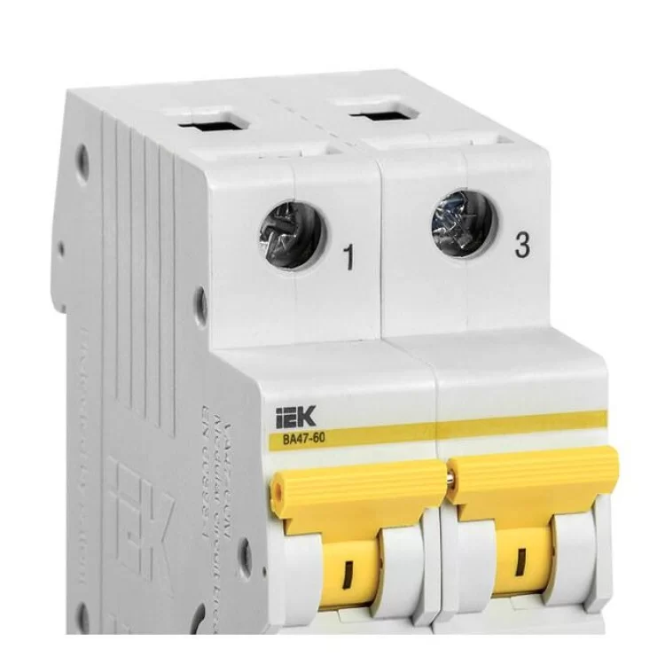 Автоматический выключатель IEK ВА47-60 2Р 2А 6кА «С» (MVA41-2-002-C) цена 225грн - фотография 2