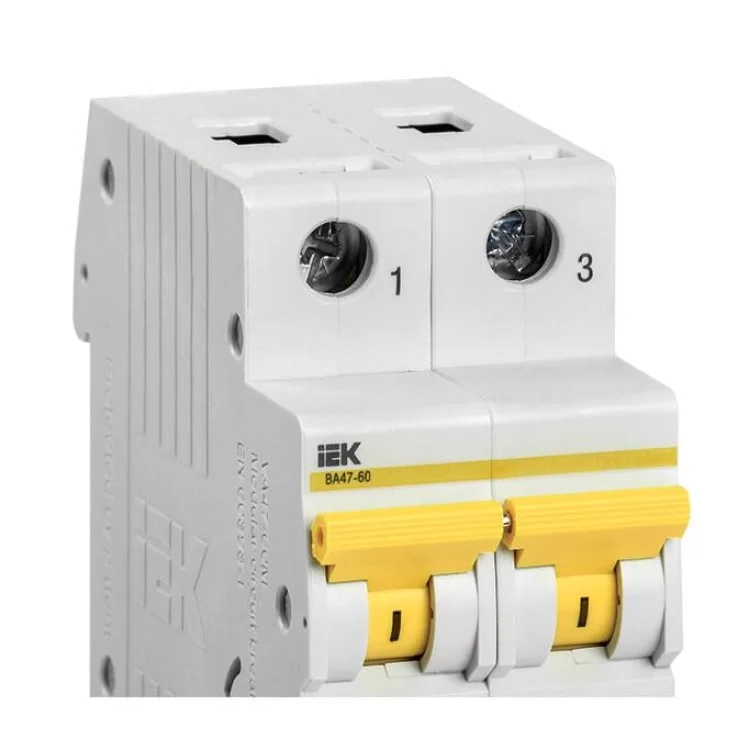 Автоматичний вимикач IEK ВА47-60 2Р 5А 6кА «С» (MVA41-2-005-C) ціна 225грн - фотографія 2