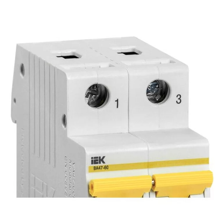 Автоматичний вимикач IEK ВА47-60 2Р 6А 6кА «B» (MVA41-2-006-B) ціна 235грн - фотографія 2