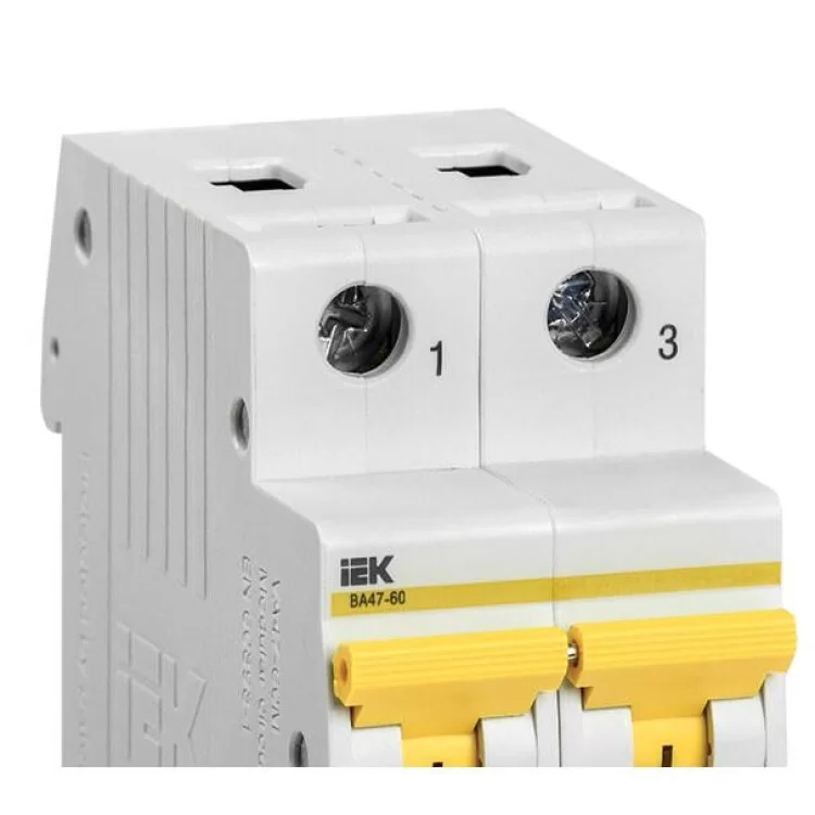 Автоматичний вимикач IEK ВА47-60 2Р 10А 6кА «B» (MVA41-2-010-B) ціна 235грн - фотографія 2