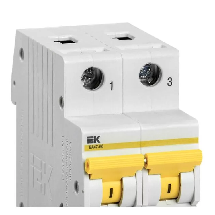 в продажу Автоматичний вимикач IEK ВА47-60 2Р 20А 6кА «B» (MVA41-2-020-B) - фото 3