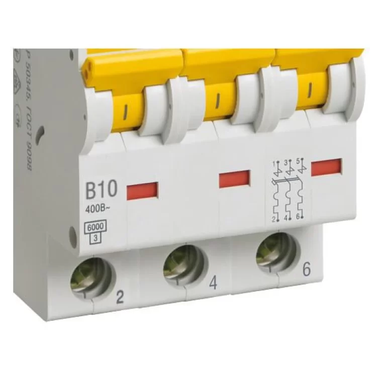 в продажу Автоматичний вимикач IEK ВА47-60 3Р 10А 6кА «B» (MVA41-3-010-B) - фото 3