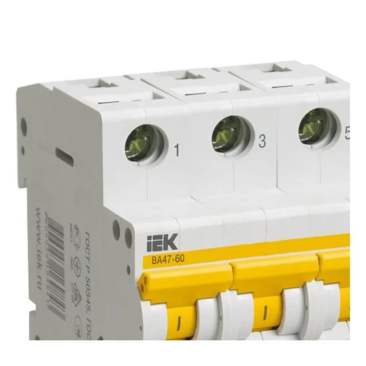 Автоматичний вимикач IEK ВА47-60 3Р 10А 6кА «B» (MVA41-3-010-B) ціна 341грн - фотографія 2