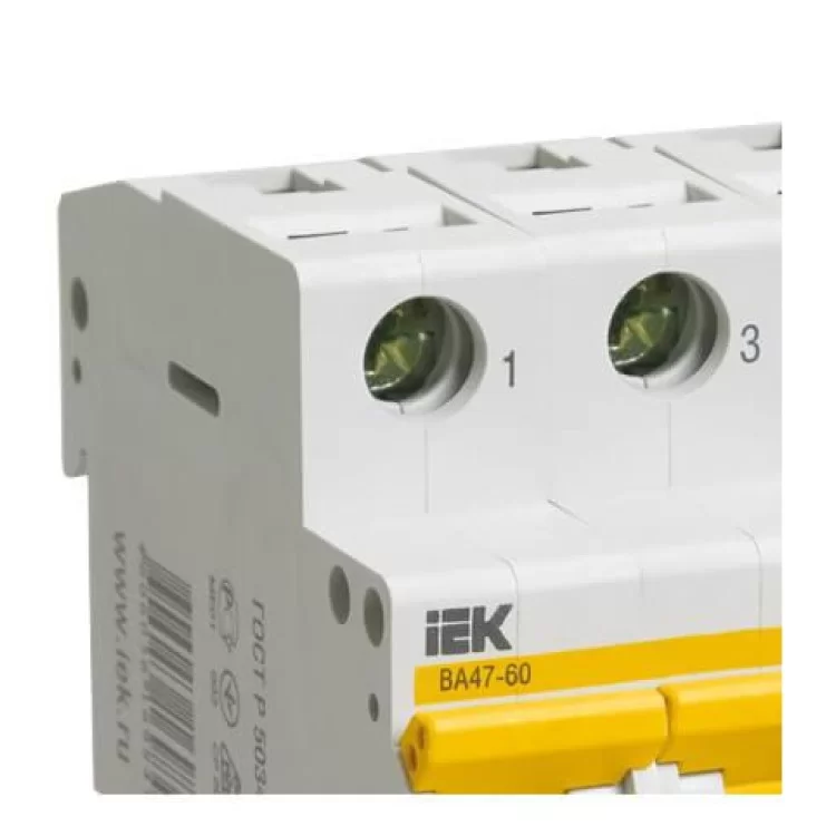 Автоматический выключатель IEK ВА47-60 3Р 20А 6кА «D» (MVA41-3-020-D) цена 315грн - фотография 2
