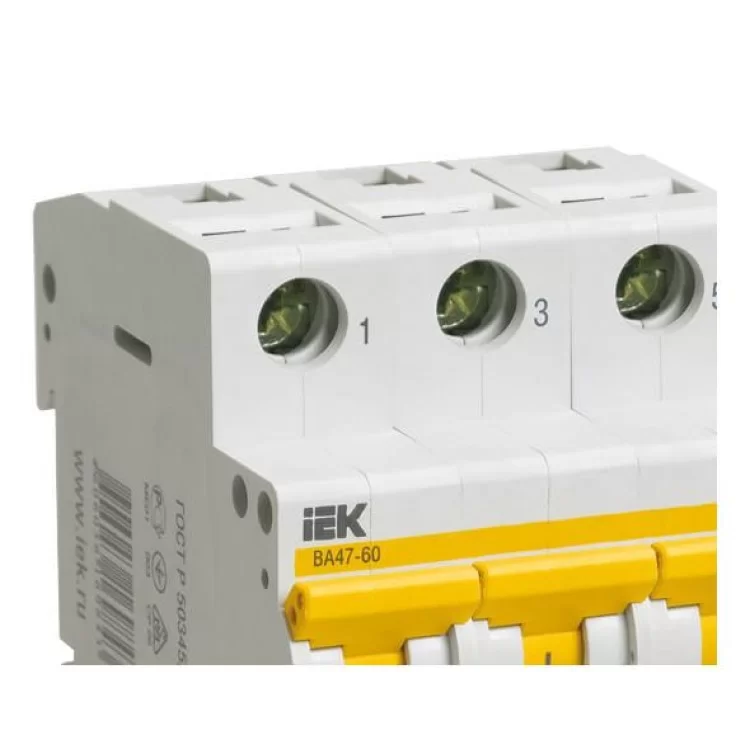 Автоматический выключатель IEK ВА47-60 3Р 25А 6кА «B» (MVA41-3-025-B) цена 346грн - фотография 2