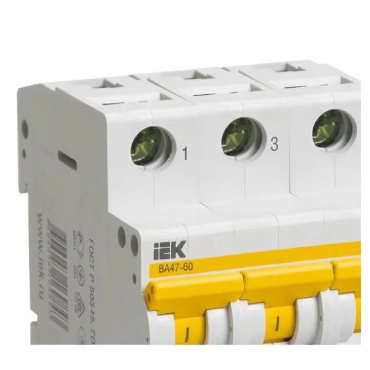 Автоматический выключатель IEK ВА47-60 3Р 32А 6кА «B» (MVA41-3-032-B) цена 353грн - фотография 2
