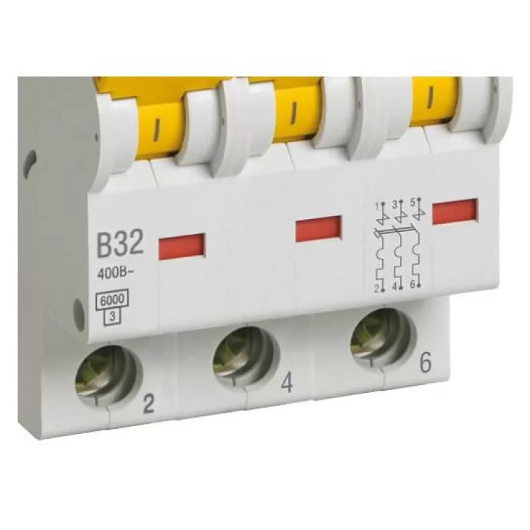 в продажу Автоматичний вимикач IEK ВА47-60 3Р 32А 6кА «B» (MVA41-3-032-B) - фото 3
