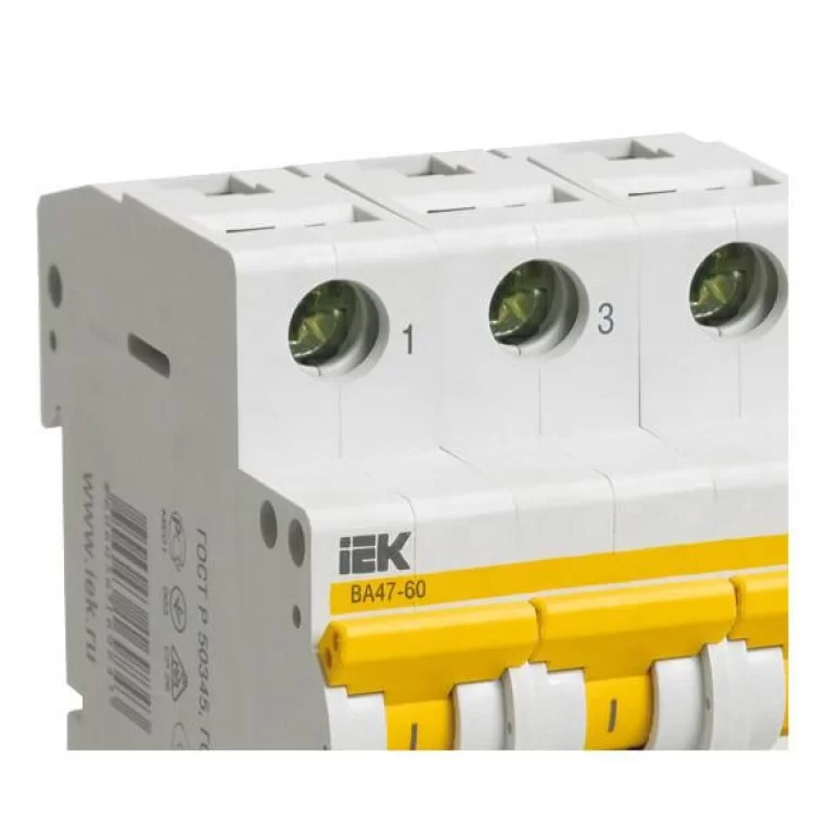 в продажу Автоматичний вимикач IEK ВА47-60 3Р 50А 6кА «B» (MVA41-3-050-B) - фото 3