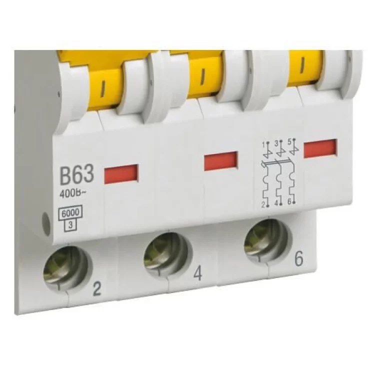 в продажу Автоматичний вимикач IEK ВА47-60 3Р 63А 6кА «B» (MVA41-3-063-B) - фото 3