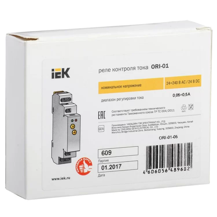 в продаже Реле контроля тока IEK ORI 0,05-0,5А 24-240В AC - фото 3