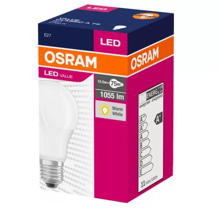 Лампочка Osram 10Вт 2700К Е27 ціна 66грн - фотографія 2