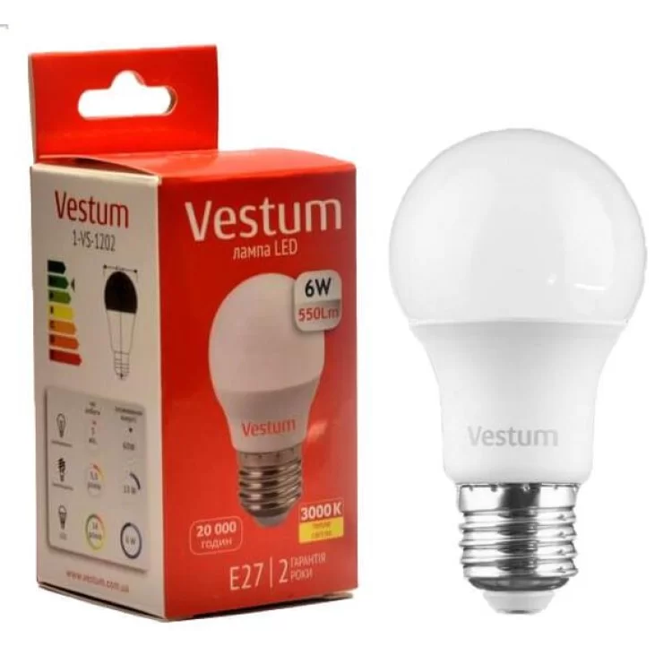Лампа LED Vestum G45 6Вт 4100K E27 цена 37грн - фотография 2