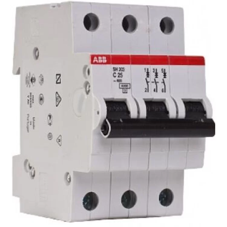 вимикач автоматичний ABB SH203-C6 тип C 6А ціна 733грн - фотографія 2