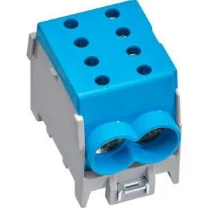 Модульный вводный клеммник Hager KH70B 1P 2x70²/2x50² 160А (синяя)