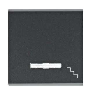 Клавіша Hager WL6133 Lumina з символом Сходи з лінзою (чорна)
