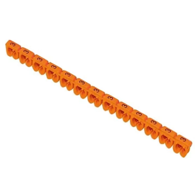 Оранжевые кабельные маркеры IEK UMK01-02-3 МКН-«3» 1.5мм² (1500шт/упак)