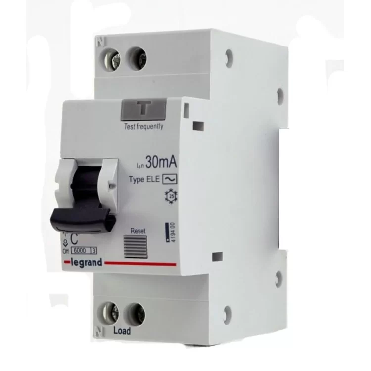 Диференційний автоматичний вимикач Legrand (419396) RX³ 1P+N з 6A 30mA AC