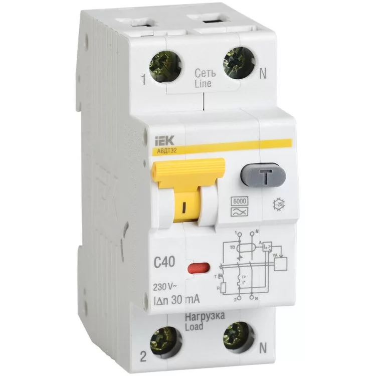 Диференційний вимикач IEK АВДТ32, C50А, 100мА