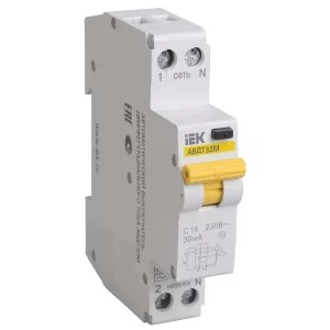 Диференційний автоматичний вимикач IEK АВДТ32М, С32,30мА