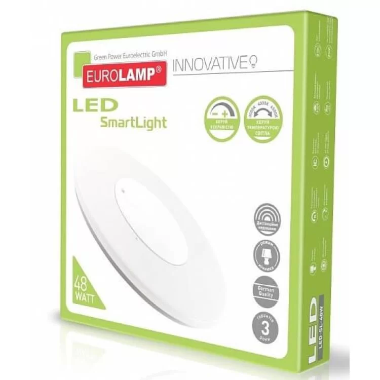Світлодіодний світильник LED з пультом SMART LIGHT 48W 3000-6500K EUROLAMP ціна 3 200грн - фотографія 2