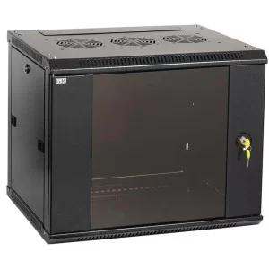 Чорна серверна шафа 19 ITK LWR5-09U64-GF LINEA W 9U 600x450мм