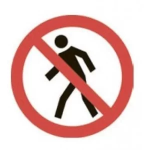 Самоклеющаяся табличка «Проход запрещен»