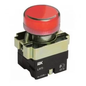 Світлосигнальний індикатор LAY5-BU64 червоного кольору Ø22мм IEK