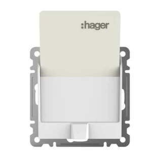 Картковий вимикач Hager Lumina WL0510 (білий)