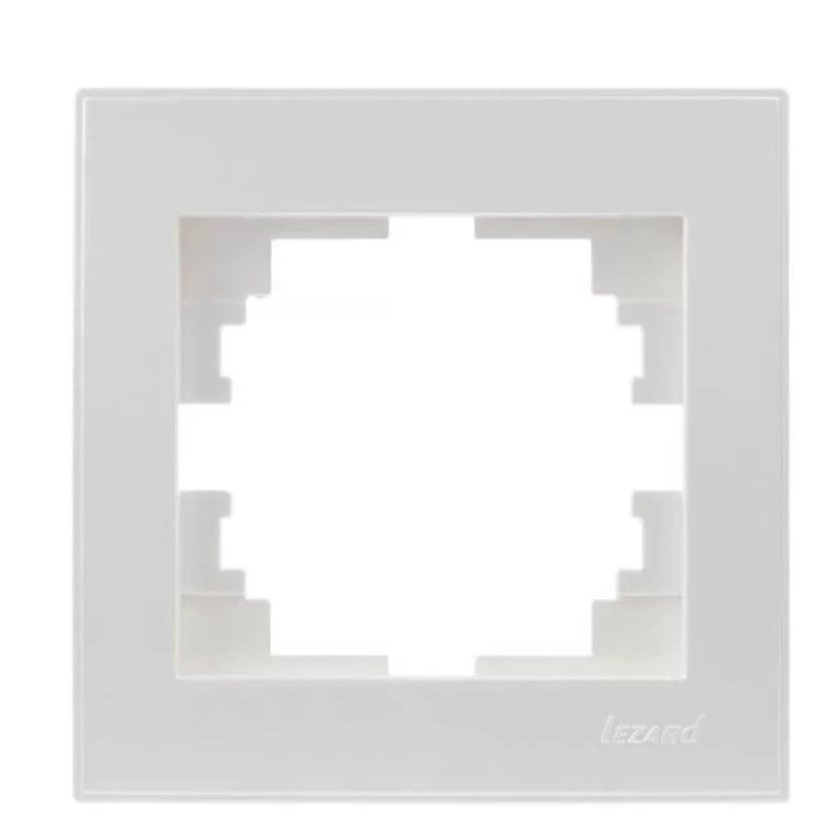 Рамка жемчужно-белый перламутр с боковой вставкой RAIN Lezard 703-3030-146