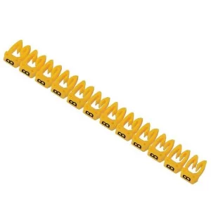 Желтые кабельные маркеры IEK UMK06-02-B МКН-«B» 6мм² (1000шт/упак)
